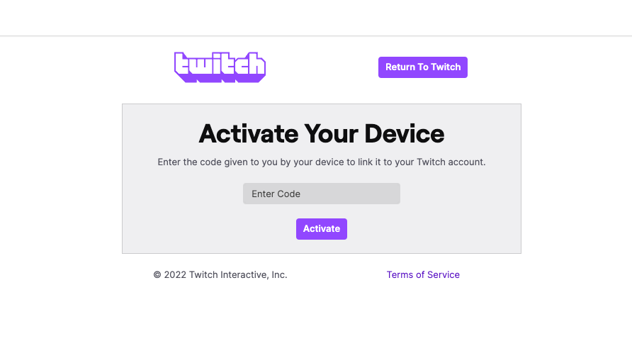 twitch tv activate